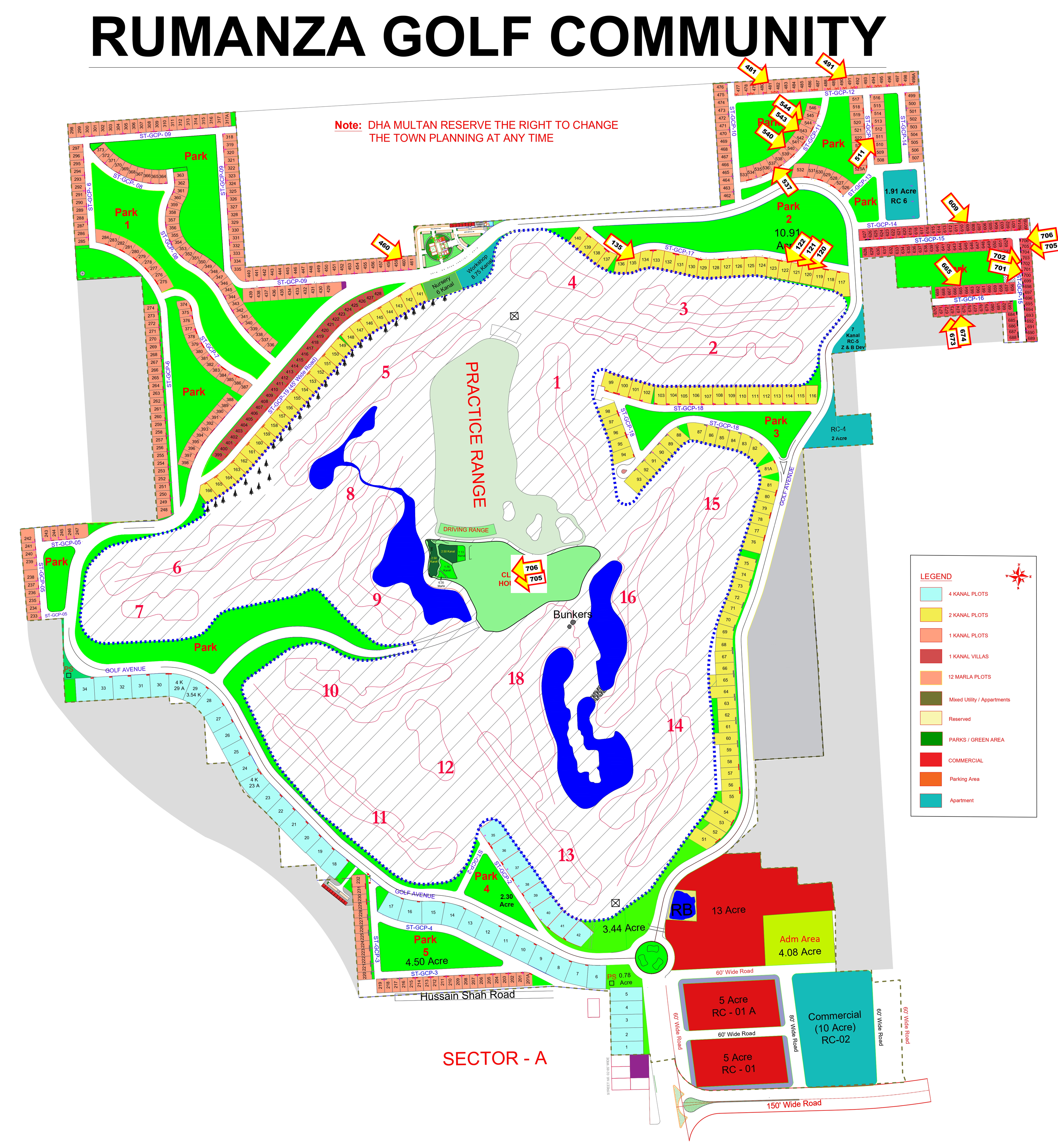 Sector RUMANZA-GOLF-COMMUNITY reference map